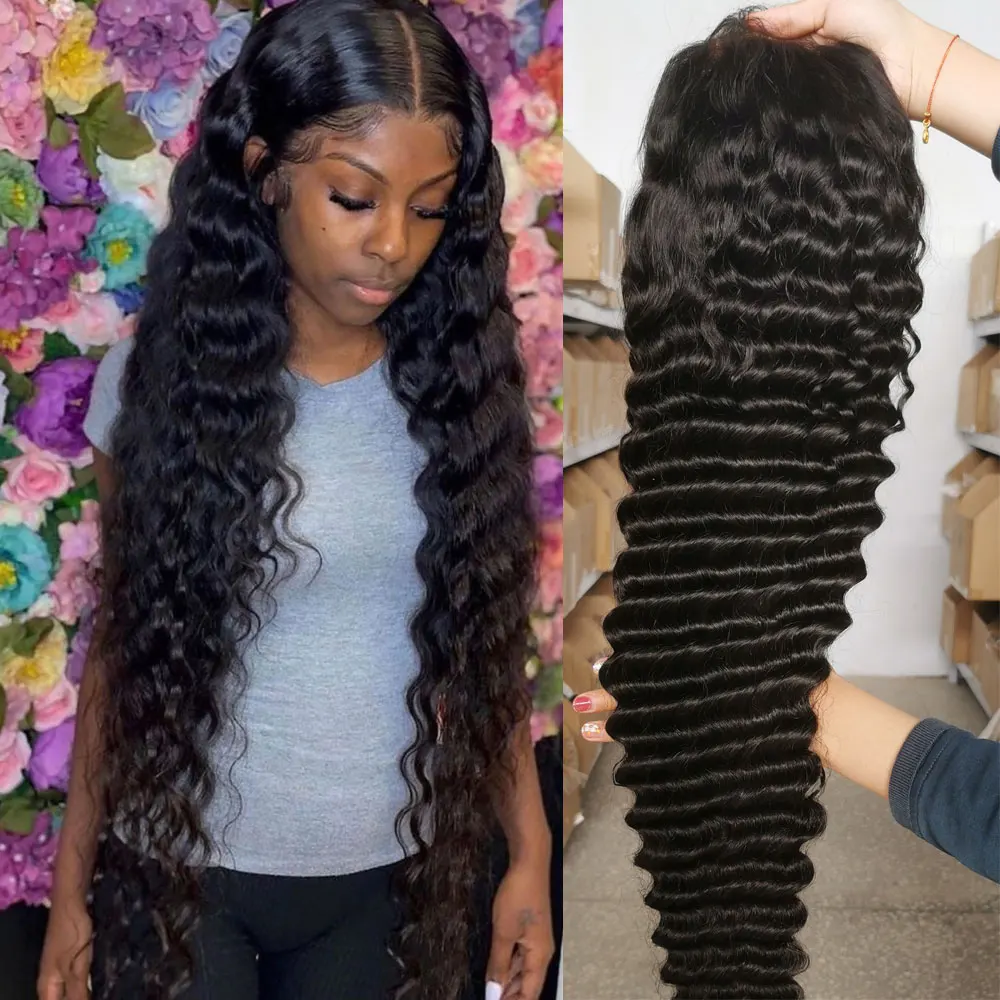 

13X6 Deep Wave Transparent Lace Frontal Wig Raw Cambodian Hair Hd Lace Wigs Cheveux Naturels Perruques Glueless Full Hd Lace Wig