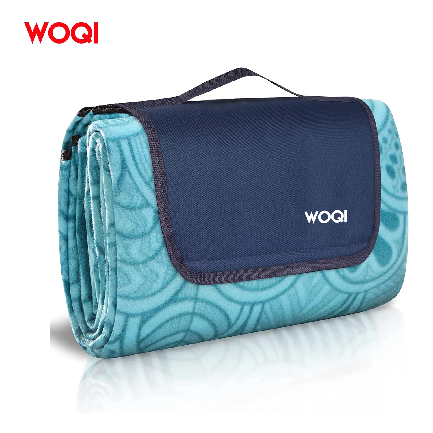 WOQI Outdoor Extra Large Foldable Sand Proof Beach Mat Outdoor Camping Waterproof Picnic Blanket