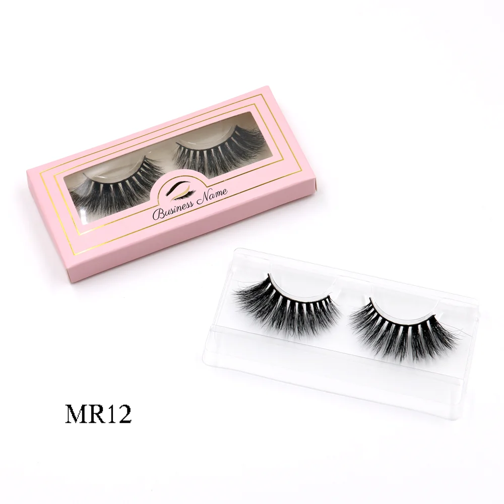 

MR12 BQUEEN Real mink wholesale fluffy eyelash 3d 4d lashes vendor wholesale 20mm mink private label lash 25 mm 3d mink eyelash