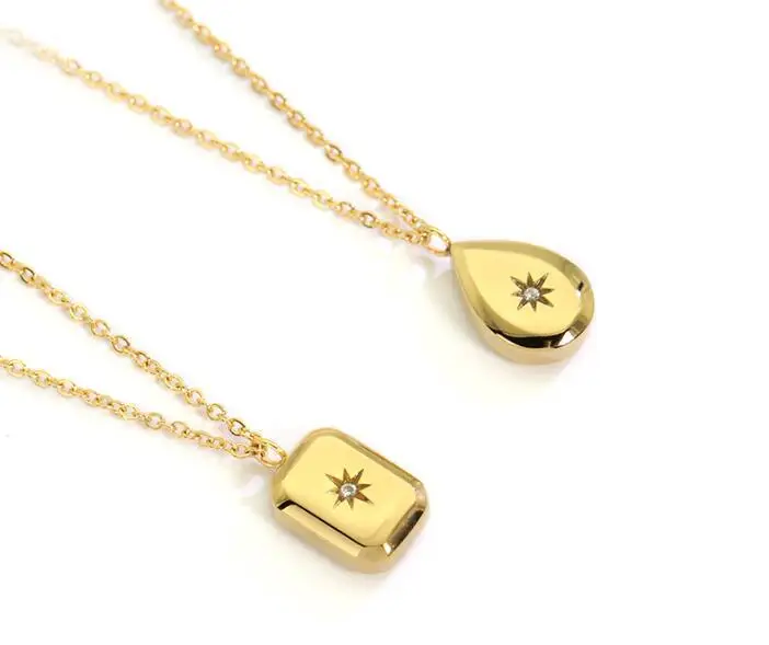 

Trendy Mothers Day Accessories Women Necklace Stainless Steel Gold Filled Fashionable Jewelry Necklaces, 18k gold