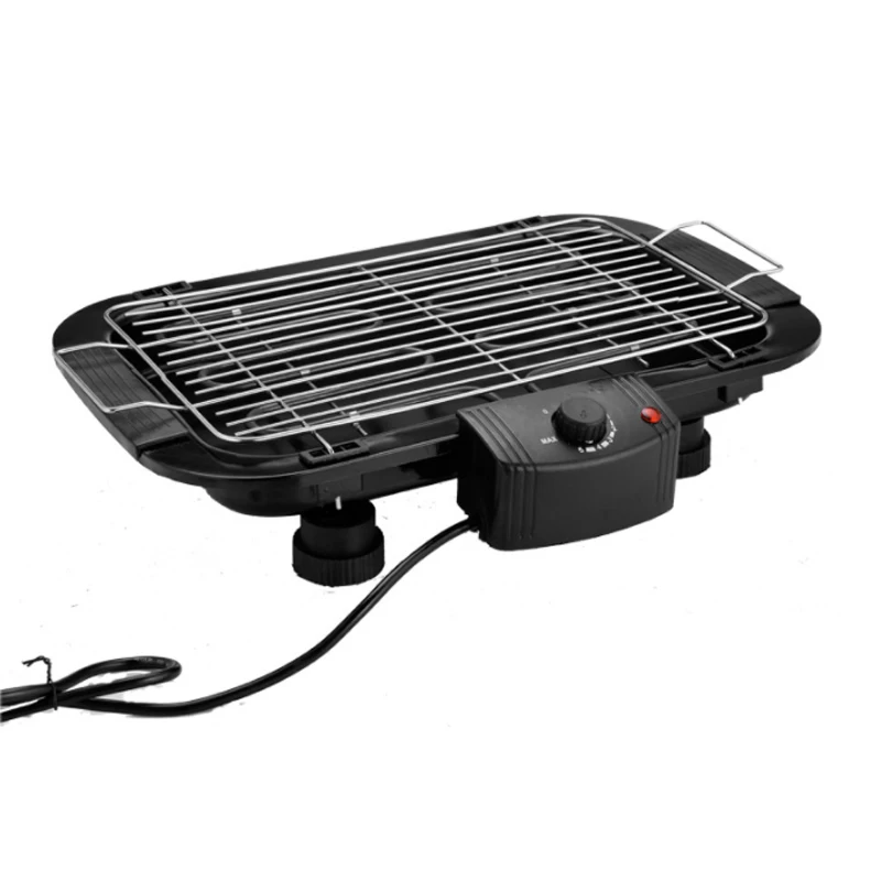 

Professional Korean Indoor Smokeless Heating Element Electric Kebab Barbecue Grill Table Electric BBQ Grill, Black