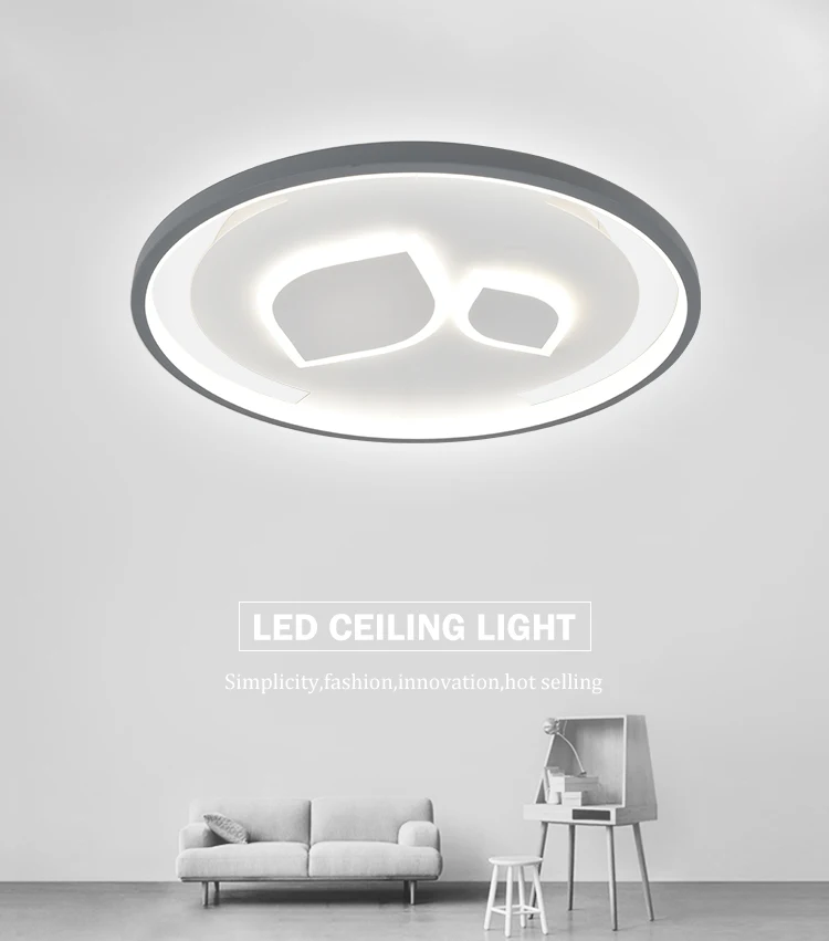 Modern simple nordic round home decoration led ceiling lamp for living room