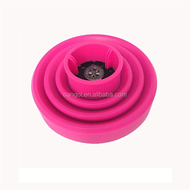 
Custom Lightweight Travel Collapsible Hair Dryer Diffuser High Temperature resistant Salon Silicone Foldable Hairdryer Diffuser 