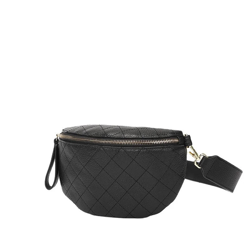 

Luxury Fashion Black Crossbody Chest Bag Genuine Leather Fanny Pack For Women, Black, brown, light coffee