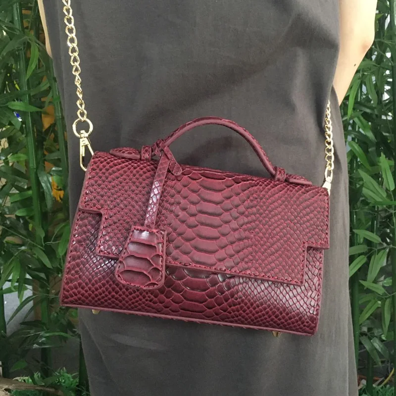 

Fashion Women Loved Python Clutch Bag Leather Handbag PU Snake Tote Shoulder Bag