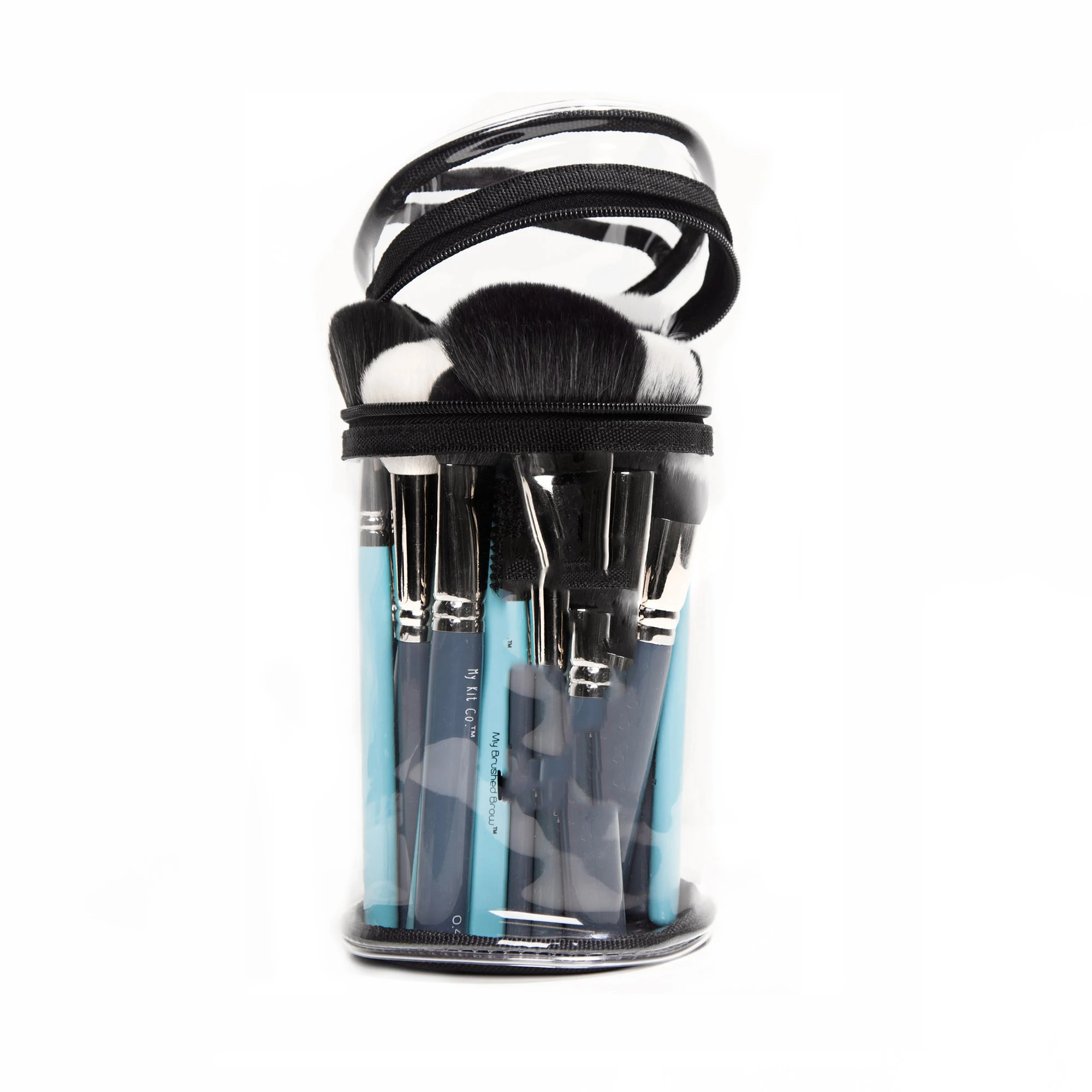 

Waterproof Transparent Clear PVC Cylinder Makeup Brush Holder