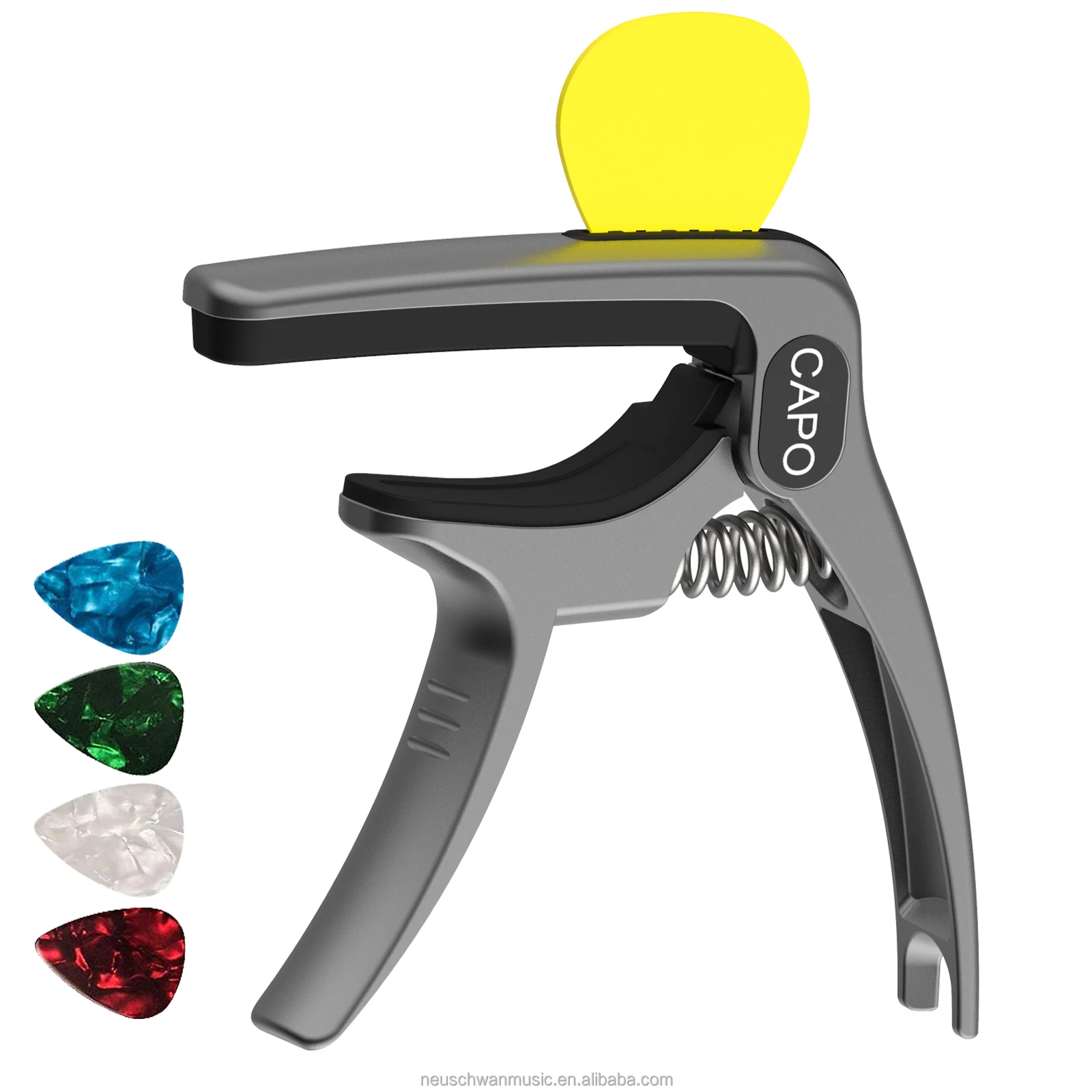 

Multifunctional Guitar Capo Zinc Alloy Gun Color Hot Selling Capo Guitar