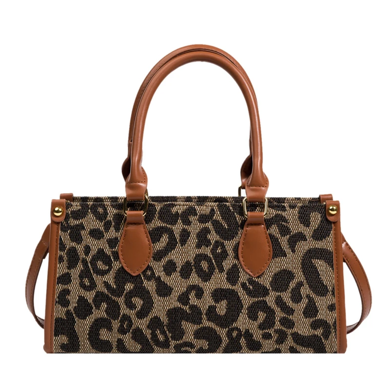 

leopard print women's bag 2021 autumn/winter new temperament niche plateaued handbag single shoulder bag