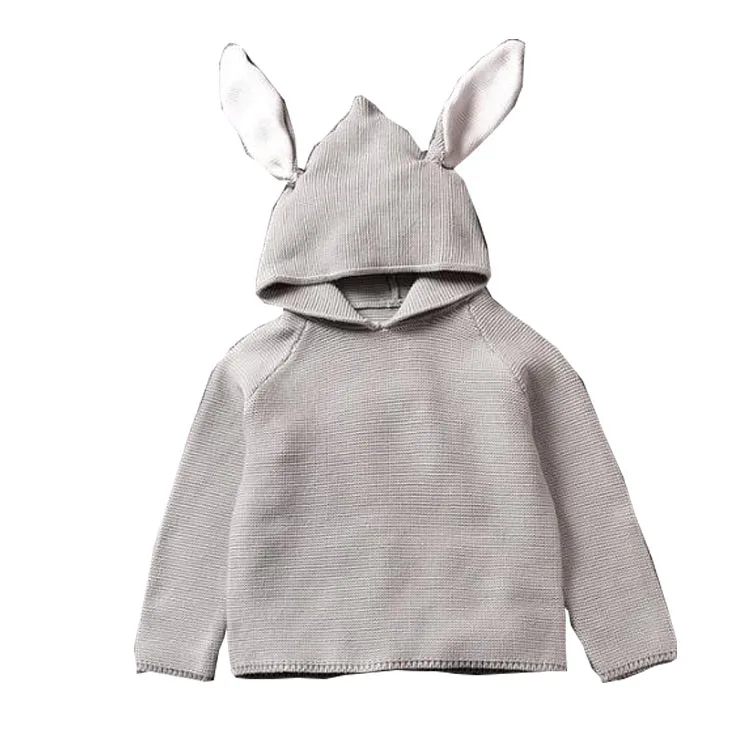 

INS hotsale cute rabbit ear longsleeves newborn baby winter knitting romper