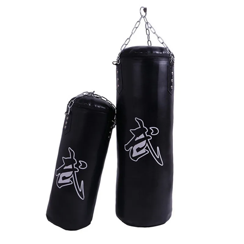 

60cm Sanda PU Leather Empty Sandbags Fitness Punching Bag Boxing Training