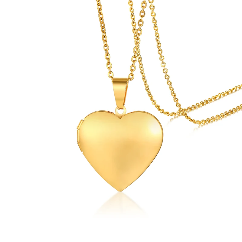 Stainless Steel Necklace Jewelry The Heart-Shaped Pendant Necklace Gold Chains Custom Picture Gold Necklace