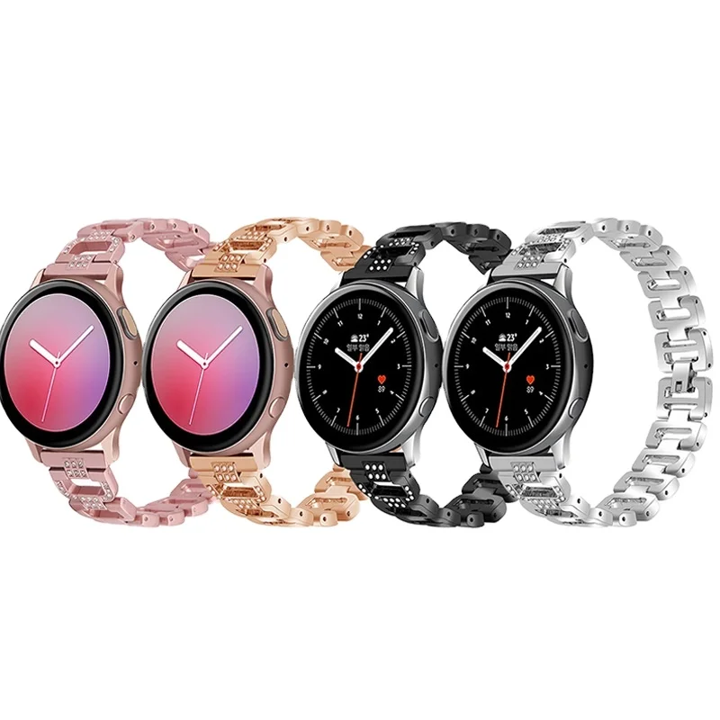 

Quick Release Watch Band for Samsung Galaxy Watch 46mm/42mm/Active 2 Strap 20/22mm Luxury Metal Chain Watch Strap, Optional