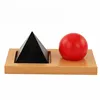 LA039 montessori material educational wooden language toys Noun & Verb Introduction Solids with Tray for kindergarten