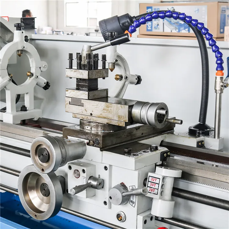 14x40 Inch Metal Lathe,2" Spindle Bore 2axis Dro Installed,Qctp