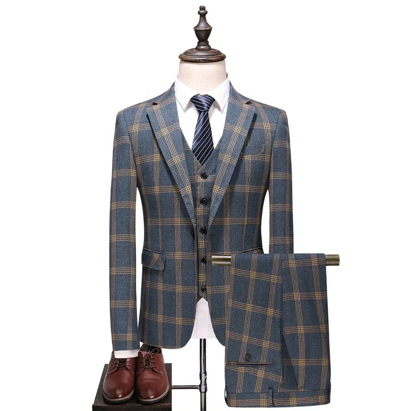 

Jancember RJ02 Fashion Slim Men's Business Casual Classic Suits 3 Pieces