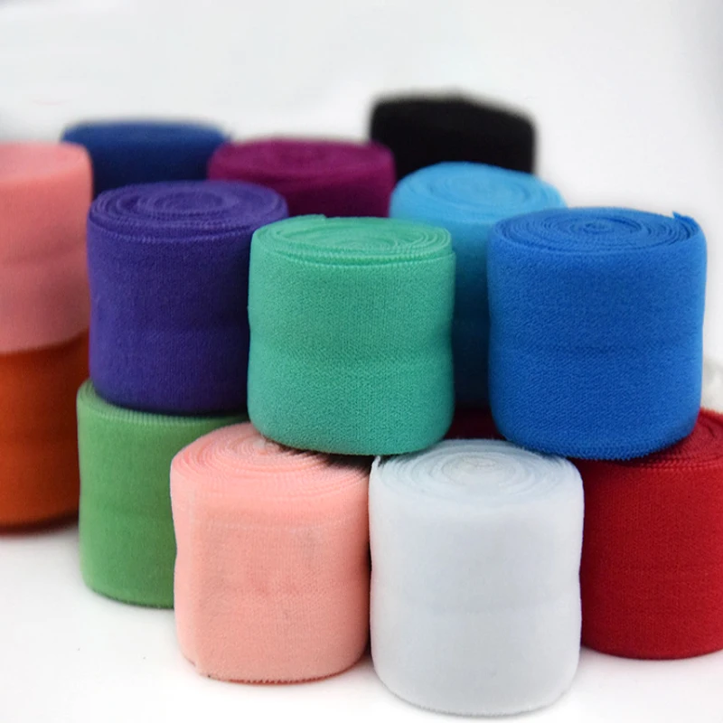 

custom colors logo fold over elastic band matt tape for lingerie