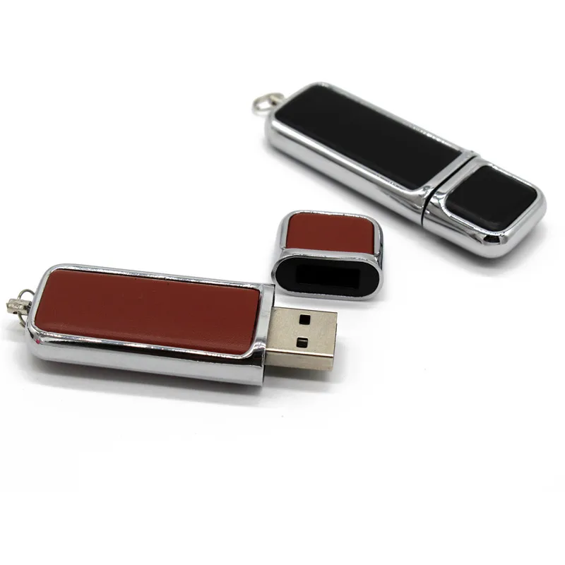 

Hot selling customized leather USB flash pen thumb drive Memory Sticks for promotion advertising marketing, White black brown or customized