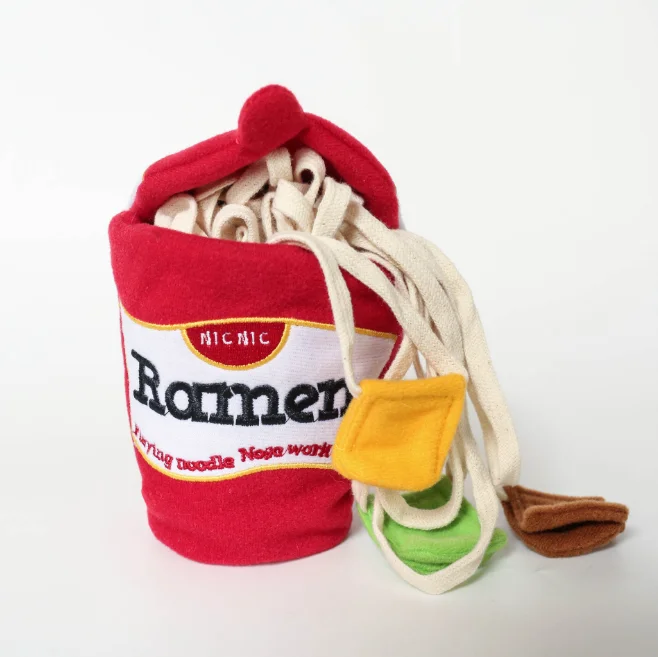

Hot Selling Manufacturer Pet Interactive Toys Ramen Noodle Work Dog Toy Ramen Noodle Sniffing Toy