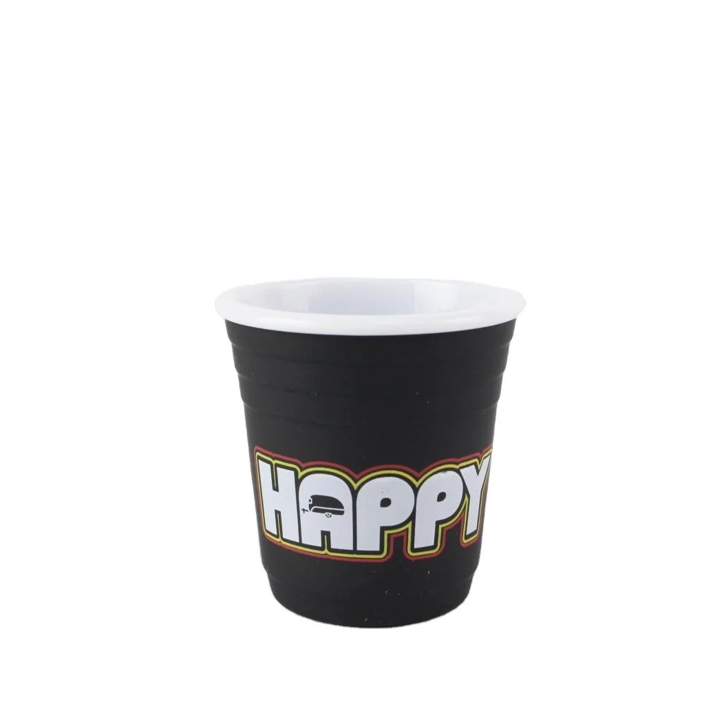 

Black Matte Mini Cups 2oz Red Cup Style Party Shot Glasses Plastic Jello Shooters, Any color