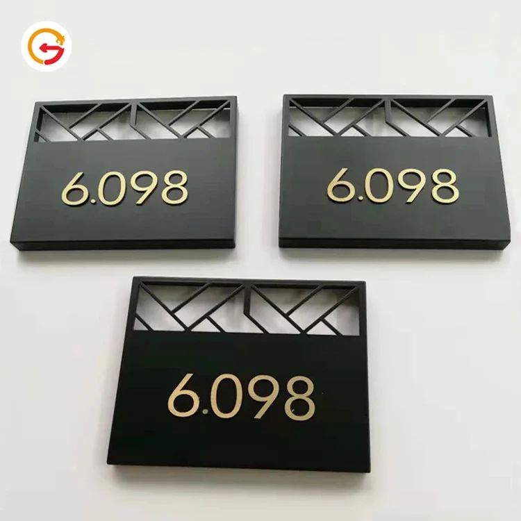 Jaguarsign Custom Classical Stainless Steel House Number Plaque Plates Black Painting 3d
