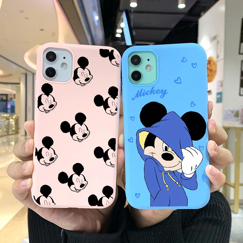 

Popular mouse Phone Case for iPhone for iPhone 12 11 Pro XR X Xs Max 8 7 Mini Frosted Silicone Cases Soft Back Cover, 18design