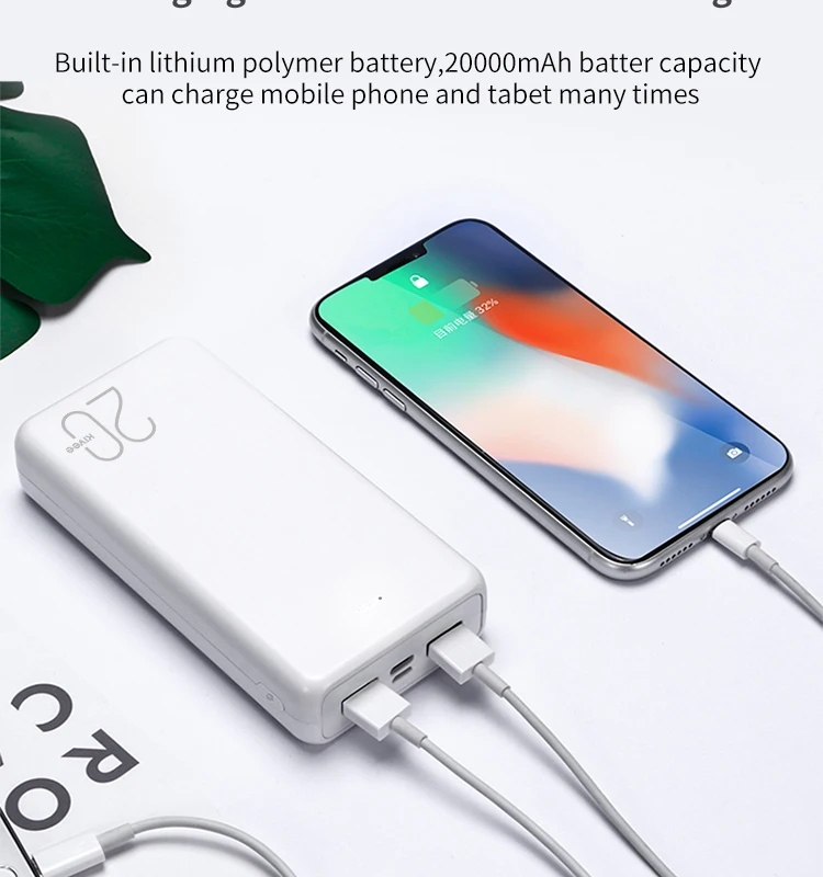 KIVEE Mobile Power Bank 20000mAh portable charger external Battery 20000 mAH power banks - ANKUX.COM