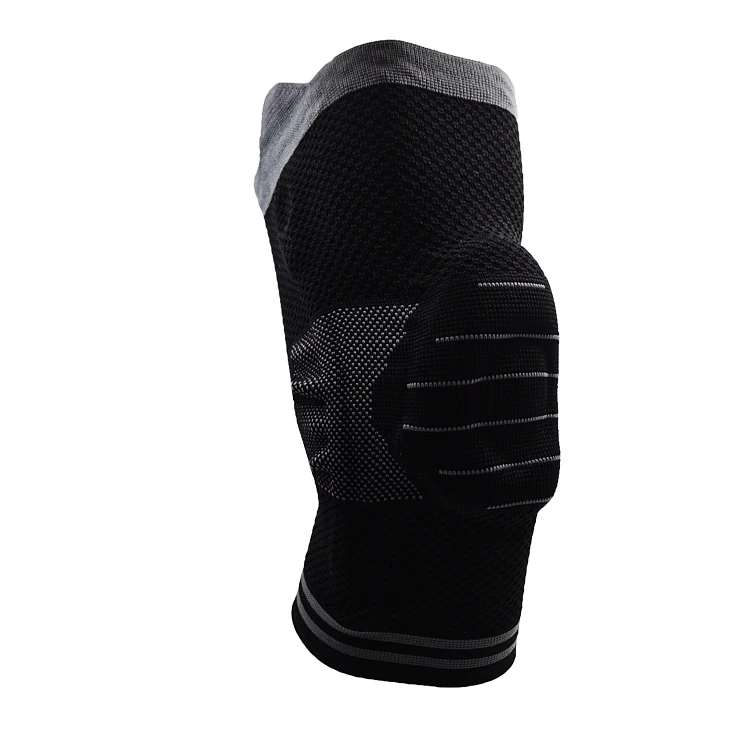 

Nylon New design and fashional modern design knitted stretch knee compression Brace Sleeve/Elastic, Black