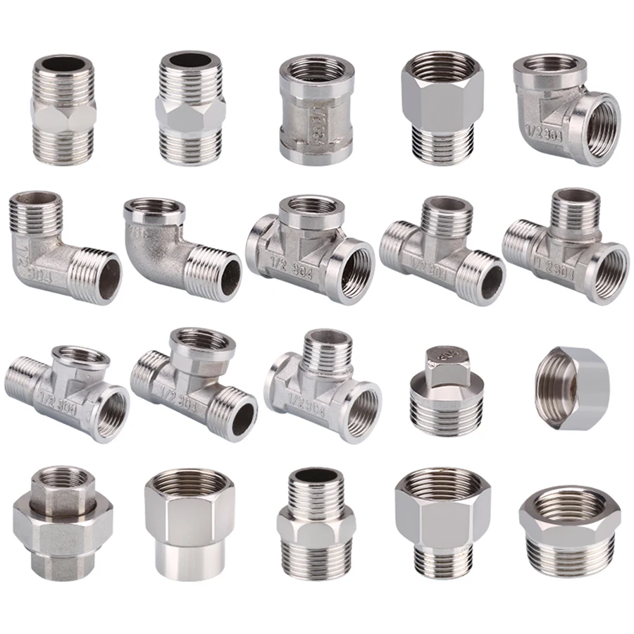 

Plumbing Fitting 304 Stainless Steel SS304 Hex Nuts Lock Thin Pipe 1/4"3/8"1/2"3/4"1" 1-1/4"2''2-1/2''3''4'' BSP Female Threaded, Picture