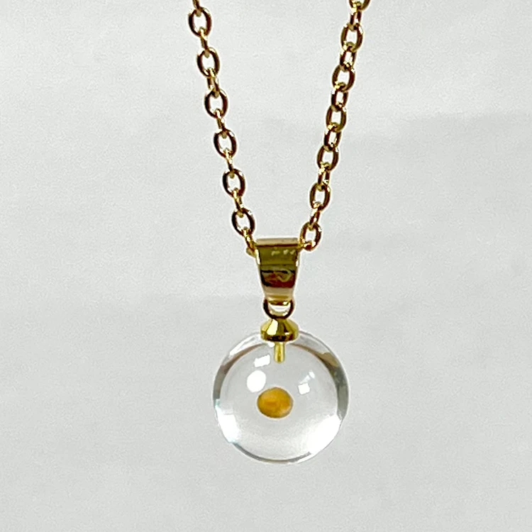 

Factory Supplier 10mm mustard seed faith jewelry mustard seed necklace pendant charm