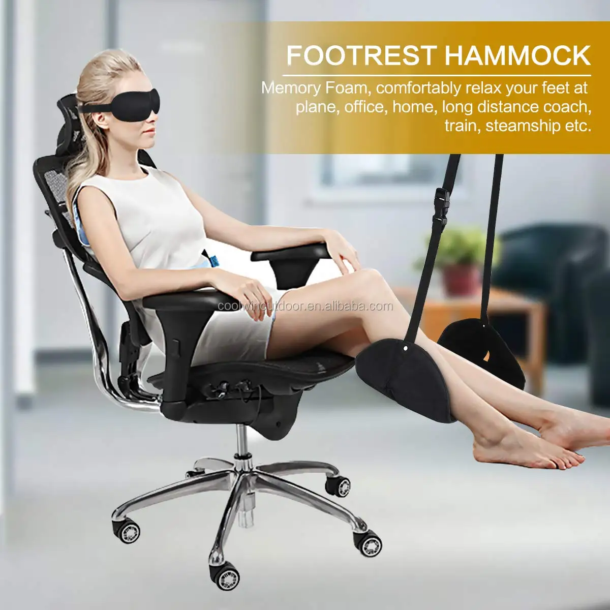 Hammock Feet Desk, Footrest Office Outdoor