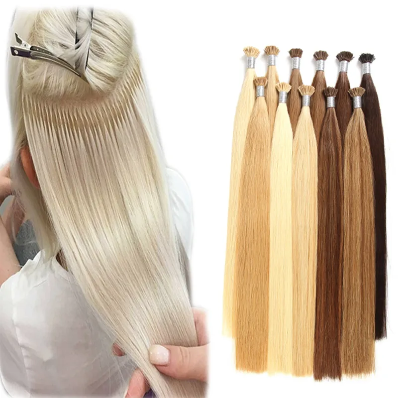 

100% Top quality 12A Keratin Hair Extensions Wholesale Virgin Russian I Tip U Tip Flat Tip Prebonded Human Hair Extension