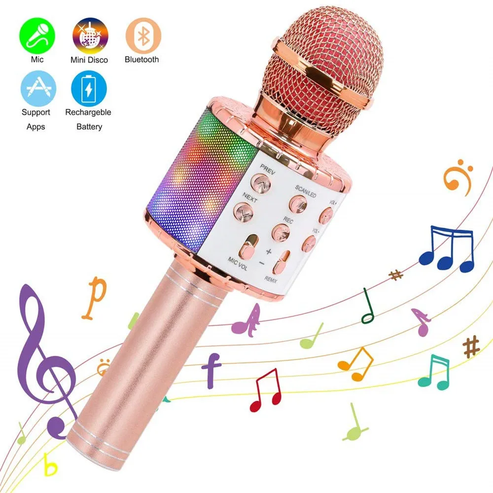 

Wireless Blue tooth Karaoke Microphone Portable Handheld Karaoke Mic Speaker Machine Home Party Singing Machine Microphone