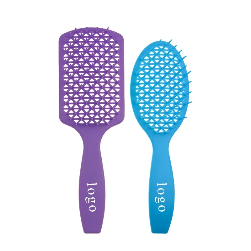 

Super Pravite Printing Logo ABS Detangling Wet Shower Hair Brush for Curly Thick Straight Women Hair Barber, Customized color