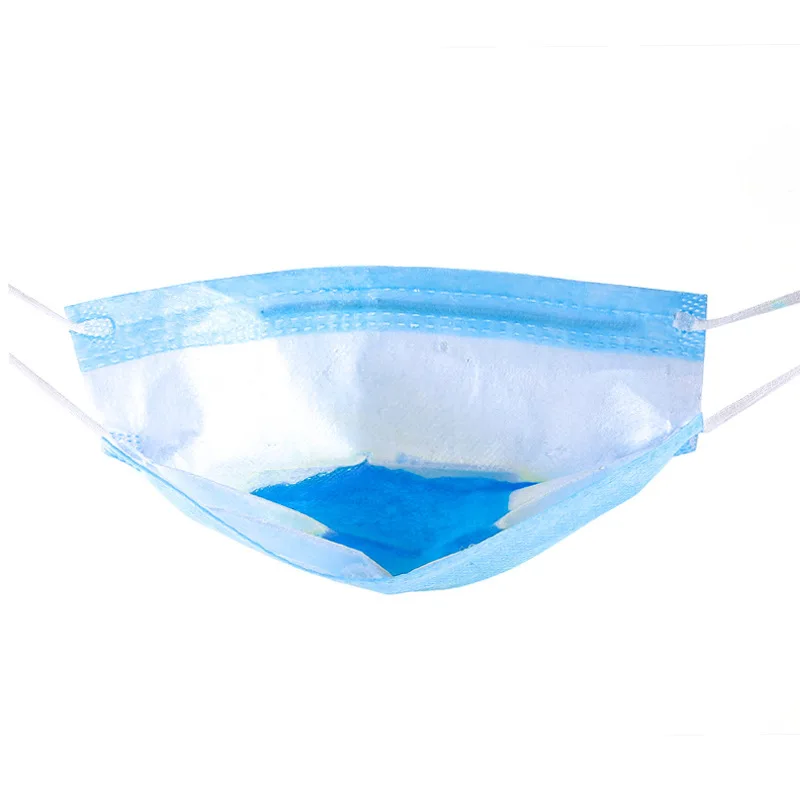 

Disposable Protective Masks non woven with melt blown personal face mask, Blue