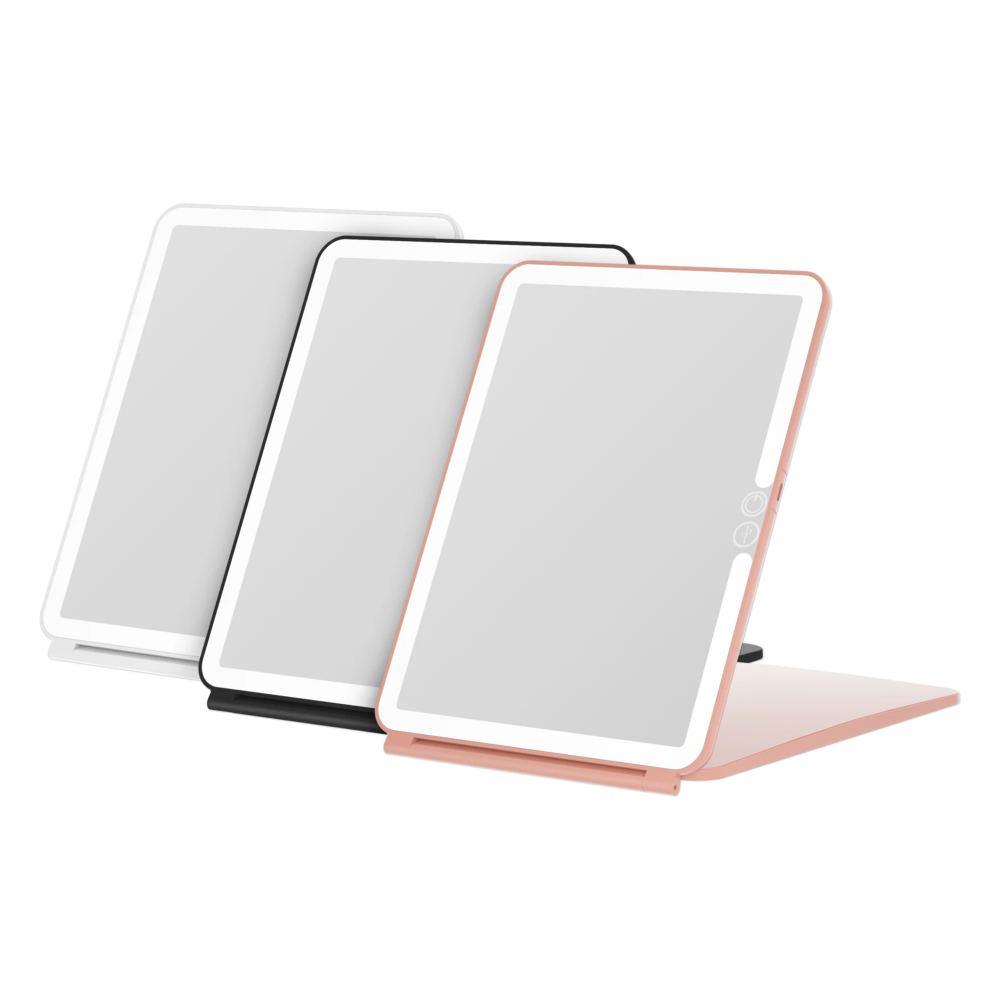 

Touch Screen Make up LED Mirror Lighted Travel Makeup Mirror Cosmetic Folding Portable Pocket with LED Light Makeup Mirror