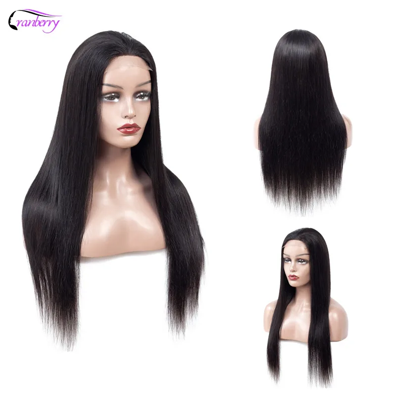 

Double drawn pre plucked perruque raw Indian 100% human hair virgin cuticle aligned 4*4 straight lace front closure wig stw