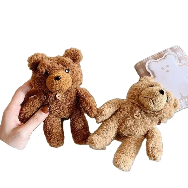 

2021 New 3D Shockproof Plush Teddy Bear Wireless Earphone Cases For Airpods 3 2 1 Pro Rechargeable Headphone Cover