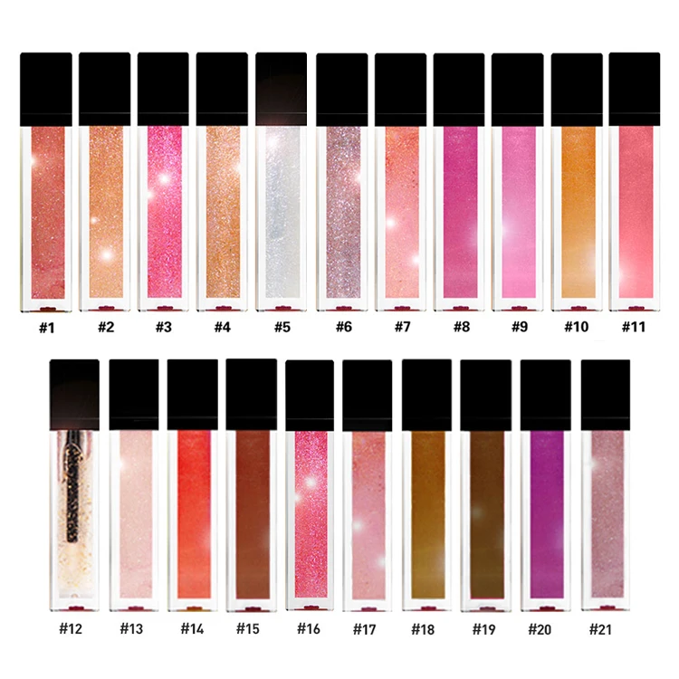 

Cruelty Free Lip Gloss Custom Logo Private Label Vegan Lip Gloss Glitter Wholesale Custom Lip Gloss, Multi-color