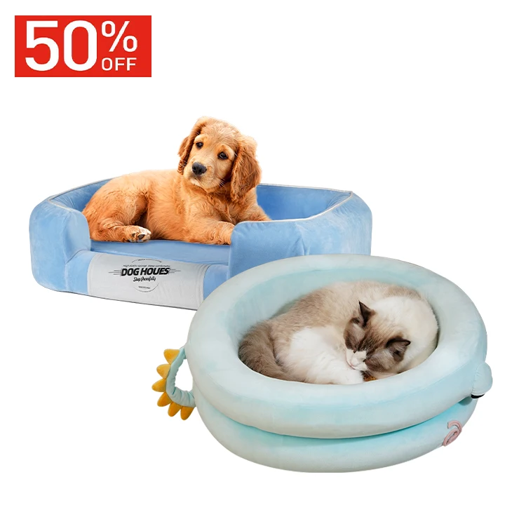

Wholesale Round Dog Bed Removable New Dog Calming Pet Bed and Cat Bed