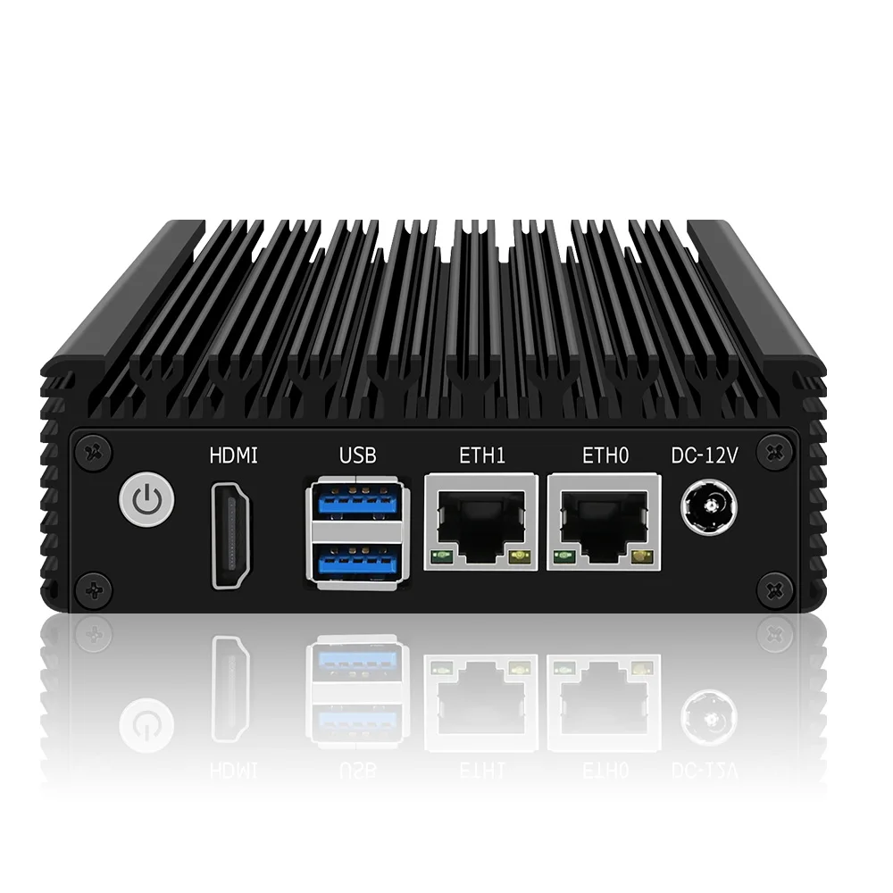 

X86 Industrial Soft Router J4125 N4000 J4105 Quad Core Fanless Mini PC 2x i226-V 2.5G Nics NVMe 2xUSB3.0 Firewall Computer PC