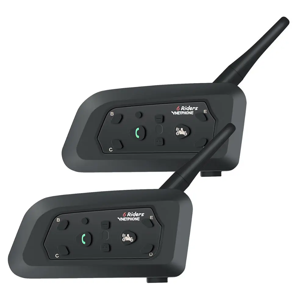 

waterproof motorcycle bicycle helmet BT headphone long distance 1200m wireless intercom, Black color
