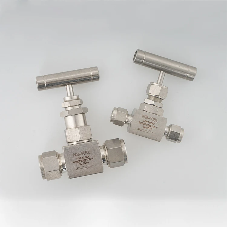 
Straight Needle Valve with Ferrule Screwed Bonnet Double Ferrule Tube Ends Swagelok Type 6000 Psi Tube Fitting in OD 