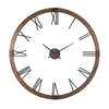 Exclusive Design Simple Style Oval Hand Round Transparent Glass Bedroom Wall Clock