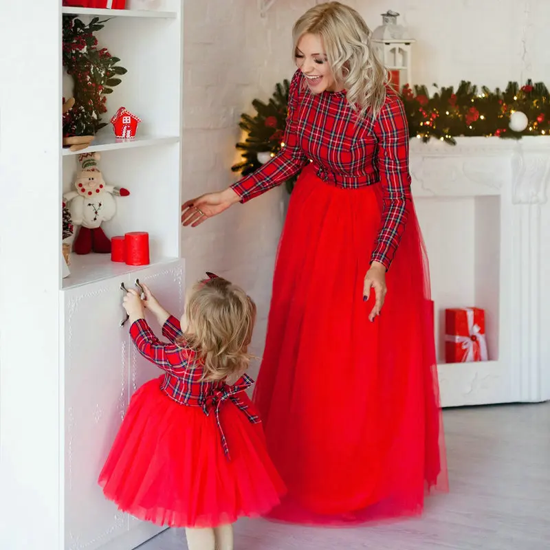 mommy and me red dresses