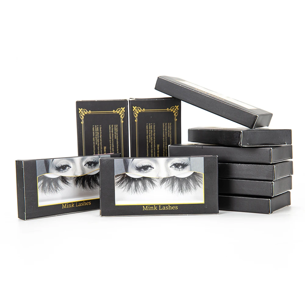 

Leeons 25mm Faux Mink Eyelashes Wholesale Private Label Custom Eyelash Packaging Box 5d Mink Lashes Wholesale Vendor, Black color