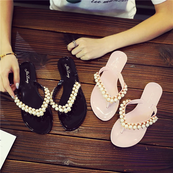 

Low MOQ fashion design female sandals flat slippers for ladies girls fancy shoes women flip flops, Picture