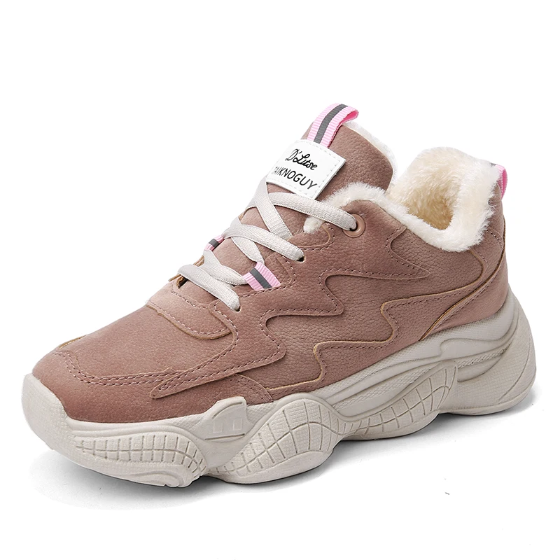 

Factory direct winter ladies platform shoes plus cotton thick warm warm wild casual shoes