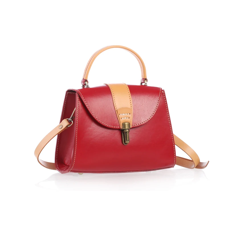 

Best Real Vegetable Tanned Cow Leather Shoulder Bag Women 6048