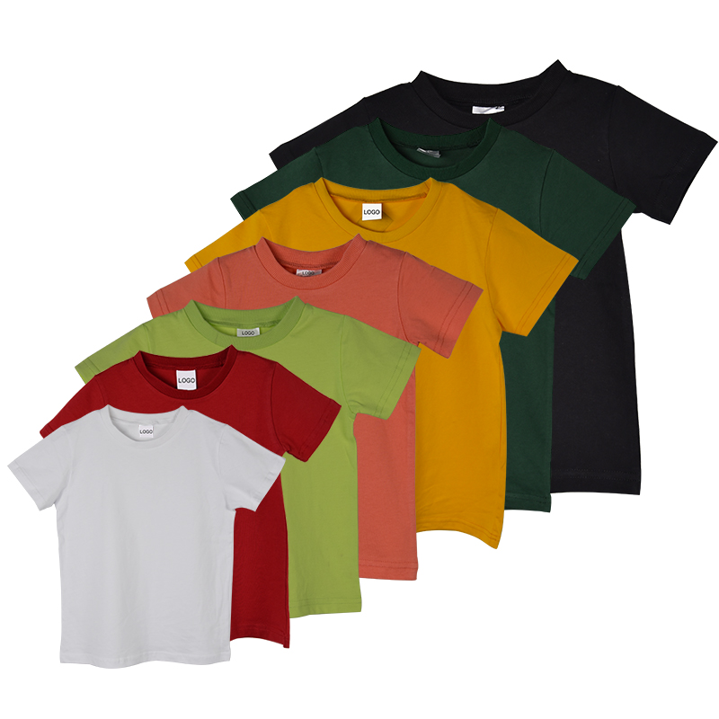 

Children Short Sleeve Custom Logo Printing 100% Cotton Plain Blank Kids Baby Girl Boy T shirts, Grey