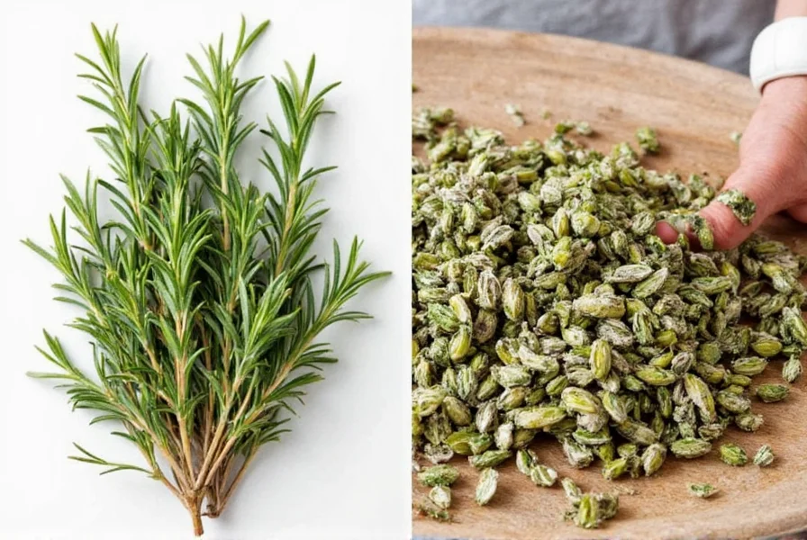 Bundles of Rosemary Hanging to Dry